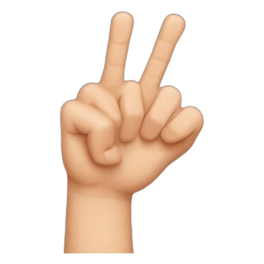 finger and thumb making L sticker