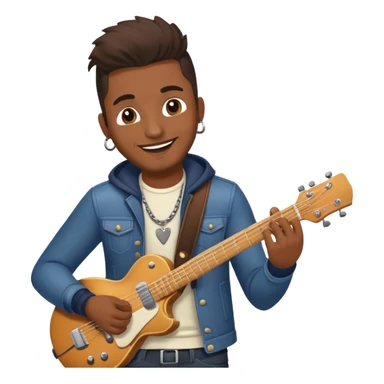 Happy Rock Pop Music Male Musician in his 30s dressed with trendy style sticker