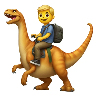 Cat riding a dinosaur sticker