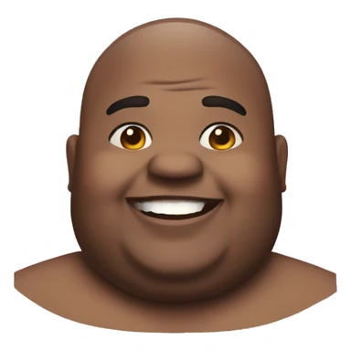Happy fat black guy bald sticker