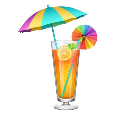 Neon tropical drink sticker