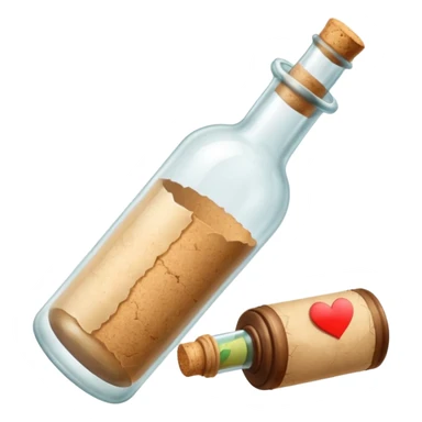 Message letter in Bottle sticker
