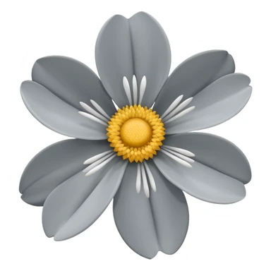 proper grey flower sticker