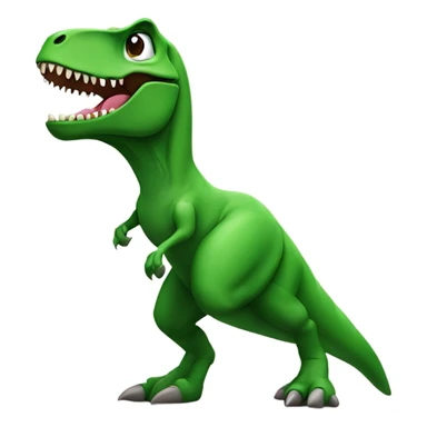 T.rex that is wearing a green shirt and black sunglasses  sticker
