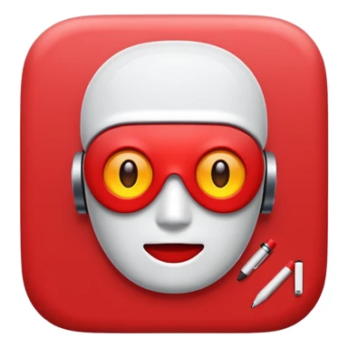 I want an emoji of "AI" in red writing sticker