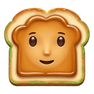 toast of bread with dulce de leche in it with no faces on it only the toast with the dessert on it sticker