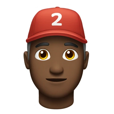 Man wearing a cap sticker