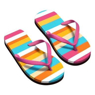 colorful beach flip flops sticker
