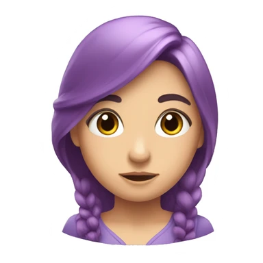 hada pelirroja con alas lilas sticker