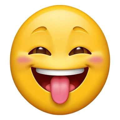 Tongue out emoji with peace sign infront of the tongue  sticker