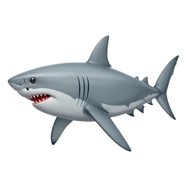 White shark svg sticker