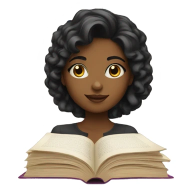 Beauty girl who read Books  sticker