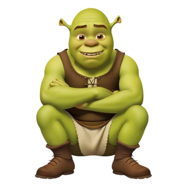 Shrek shitting sticker