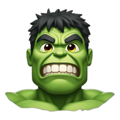 Hulk with smiley face sticker