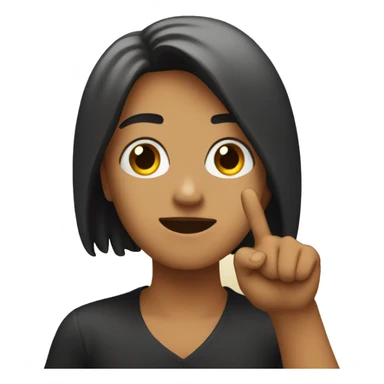 Picture of me holding up two fingers sticker