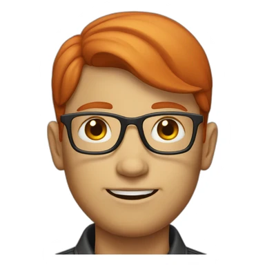 red head nerd sticker
