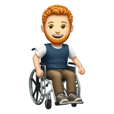 Ginger in a wheelchair  sticker