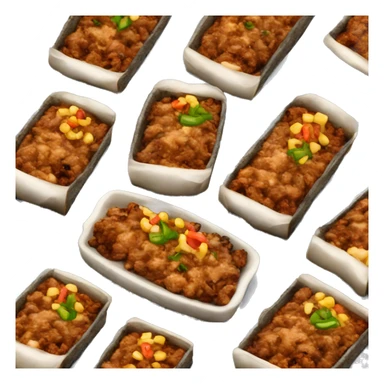 Sizzling sisig on an oblong sizzling plate sticker