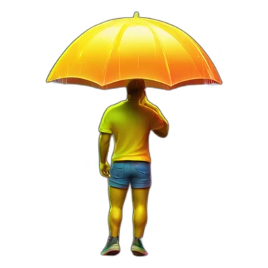 Juicy booty neon sign style man rain sticker