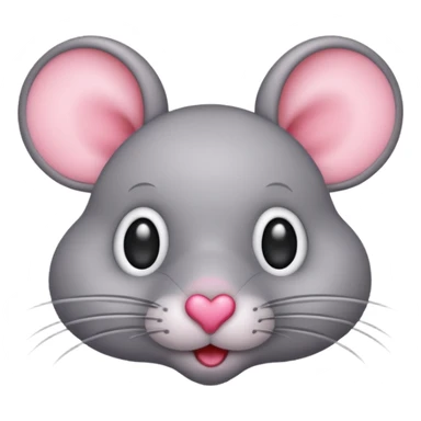 Rata con ojos de corazon sticker