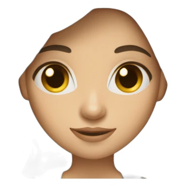 Interior designer bale girl with long dark brown hair hat sticker