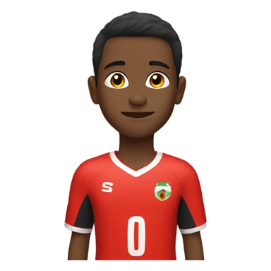 boys with futsal and jersey red  sticker