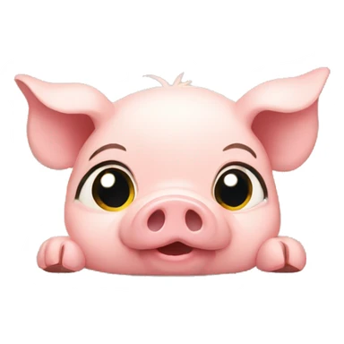 shy little pig sticker