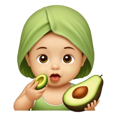 Bengali baby eating avocado  sticker