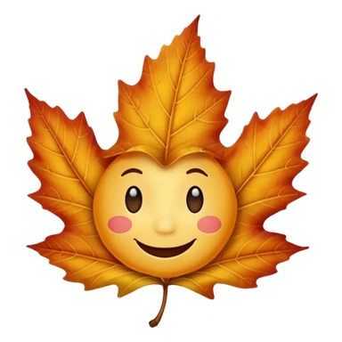 Make the background transparent and have a fall leaf with a face that is saying yes or holding a sign saying yes sticker
