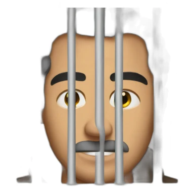 Man behind bars in jail sticker