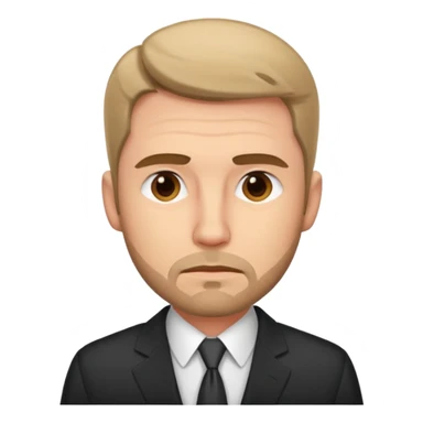 Tired caucasian male business man sticker