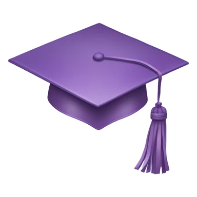 Light purple graduation cap sticker