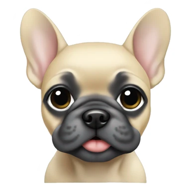 Grey and black frenchie blonde girl  sticker