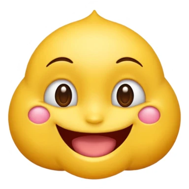 Emoji mordiéndose el dedo sonriendo de forma coqueta sticker