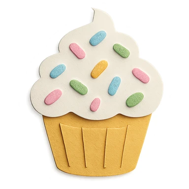 funfetti cupcake with pastel sprinkles sticker