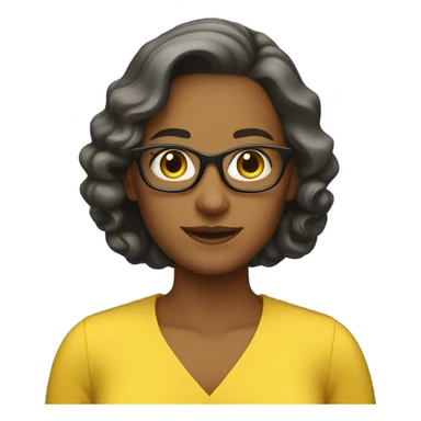 Teacher wearing a yellow dress  sticker