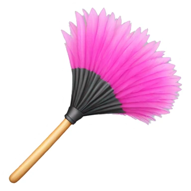 Pink feather duster sticker