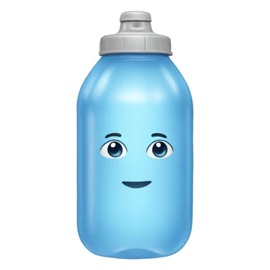 A water bottle with hands sticker