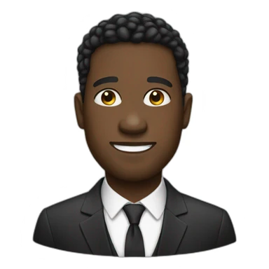 black men in suit sticker