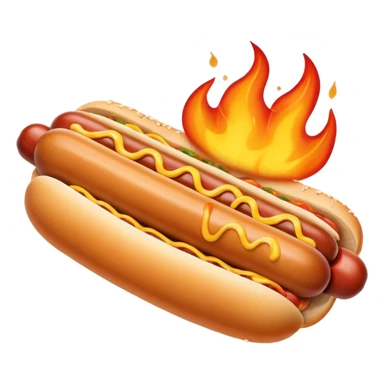 Hand Holding a Flaming Hotdog sticker