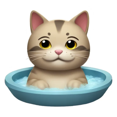 Cat in sauna room  sticker