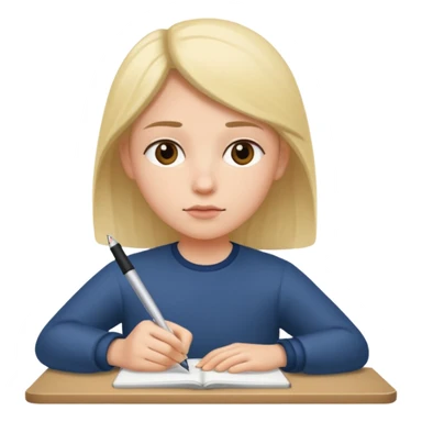 Person writing sticker