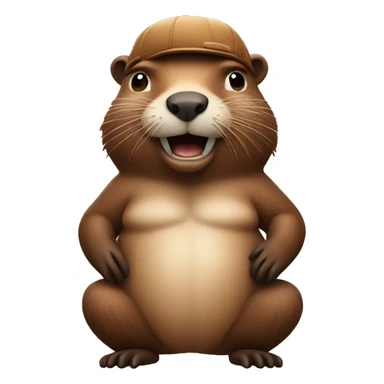 Beaver with a beautiful torso sticker