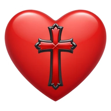 heart with gothic cross sticker