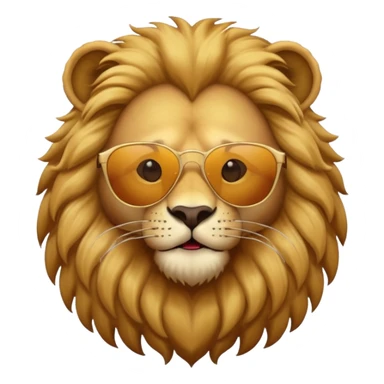 a sunglasses circus lion sticker
