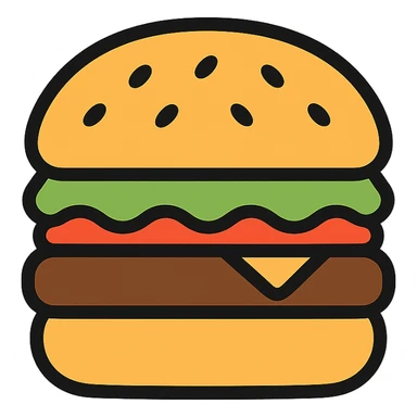 hamburger sticker