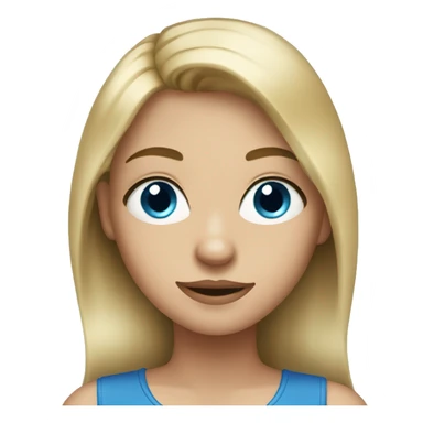 dirty Blonde girl with blue eyes  sticker