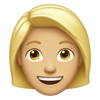 blonde smile in parody style sticker