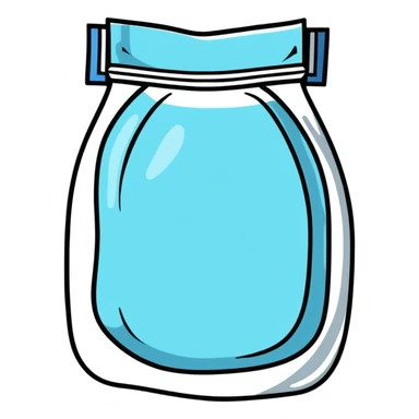 water in a bag sticker