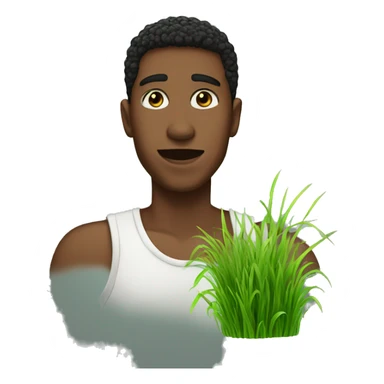 a richkid touhing grass sticker